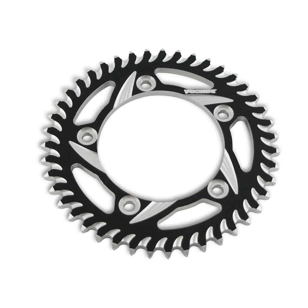 Vortex 530 CAT5 Aluminum Rear Sprocket, 42T Black/Silver 530