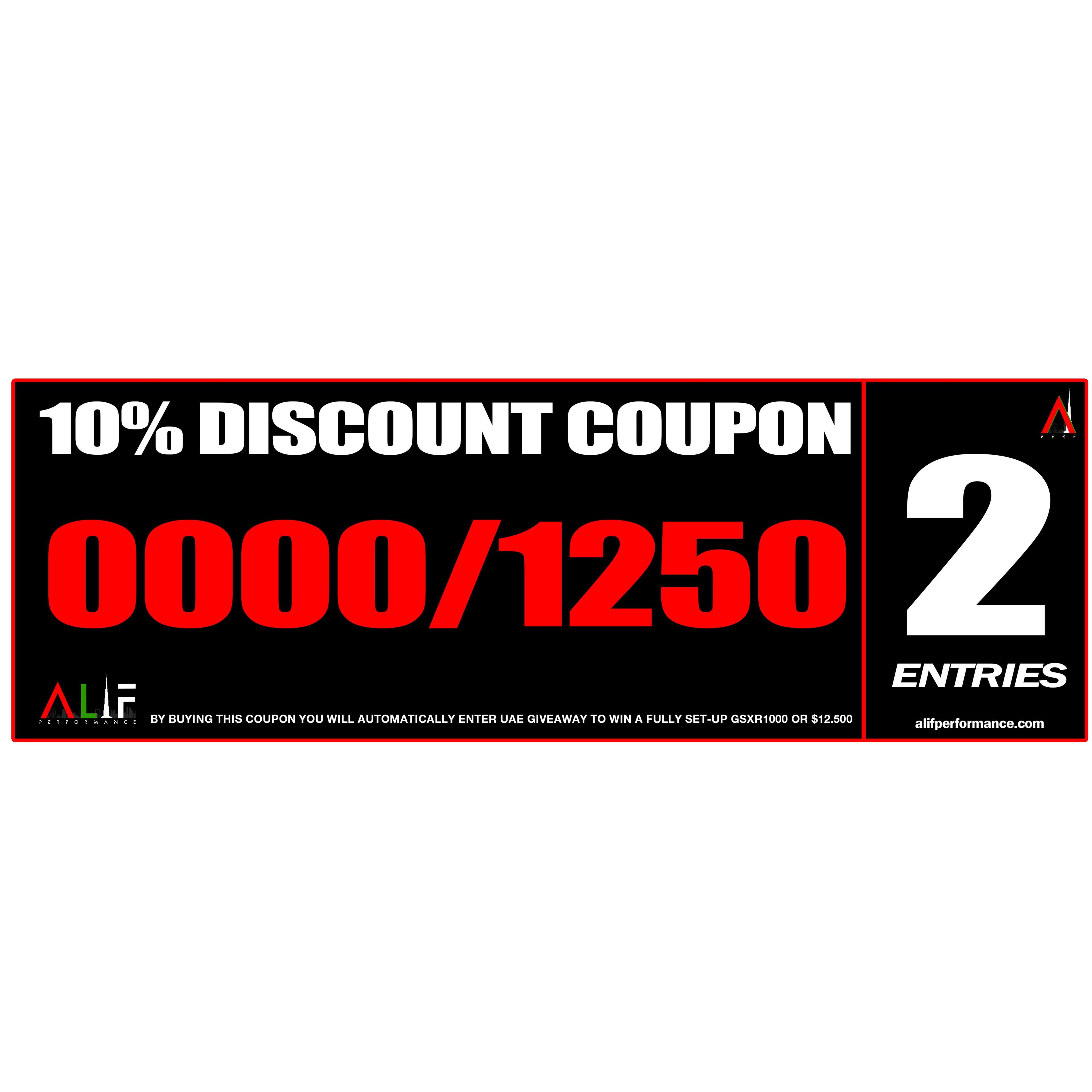 Alif Performance 10% Discount Coupon - UAE Bike Giveaway - 2 Entries